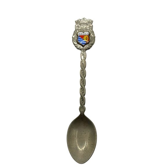 Vintage Souvenir Spoon Malente-Gremsmühlen Collectors Item Silver-Plated Enamel - Picture 1 of 4